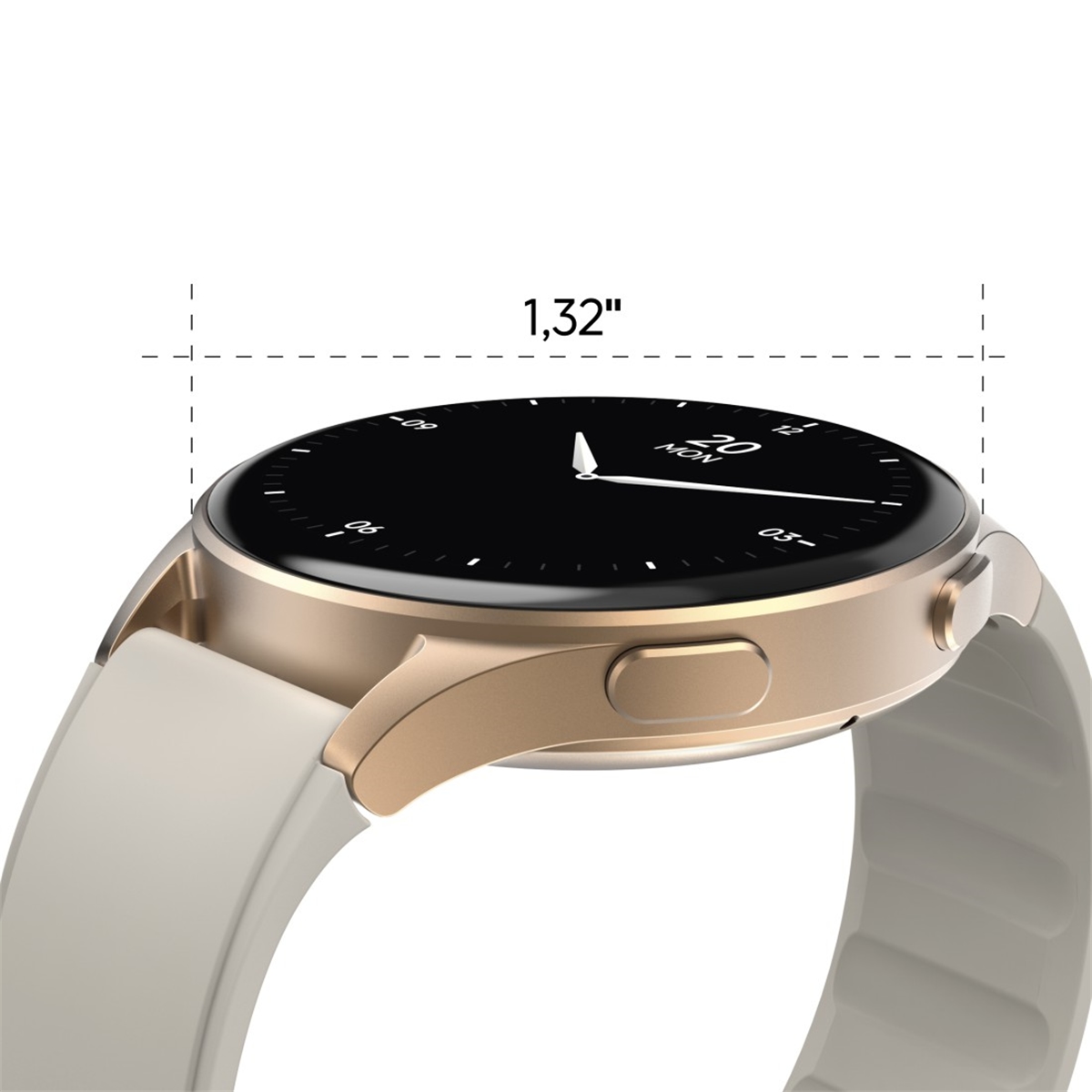 Telefonfunktion AMOLED eBay mit Display 8900 1,32“ Smartwatch Gold Bluetooth Hama |