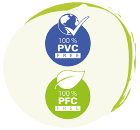 100% frei von PVC und PFC
