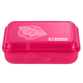 Lunchbox "Butterfly Lina", mit Trennwand, Rosa