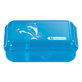Lunchbox mit Trennwand, "Happy Dolphins", Blau