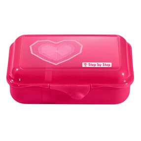 Lunchbox mit Trennwand, "Glitter Heart", Pink