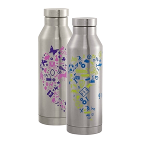 Trinkflasche aus Edelstahl Mizu, isoliert, auslaufsicher, umweltfreundlich, BPA-frei, Schraubverschluss mit Henkel, 560 ml