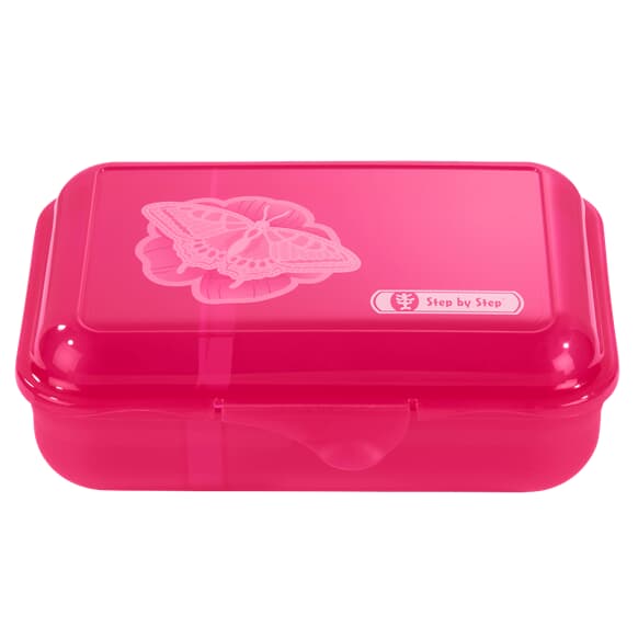Lunchbox "Butterfly Lina", mit Trennwand, Rosa