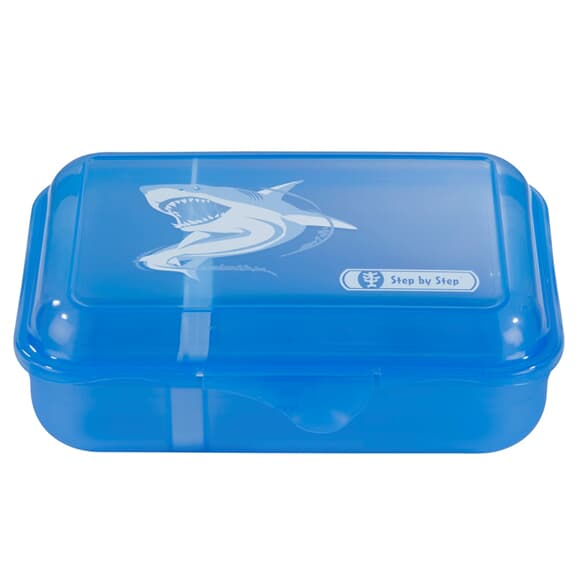 Lunchbox mit Trennwand, "Angry Shark", Blau