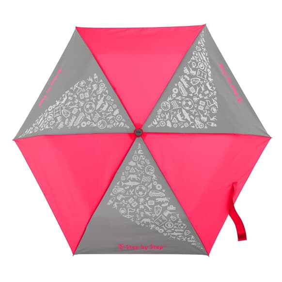 Regenschirm, reflektierende Elemente und leuchtende Neonfarben, Neon Pink